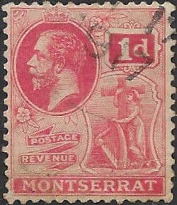 Montserrat 1922 King George V SG 66 Fine Used
