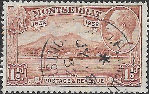 Montserrat 1932 King George V SG 86 New Plymouth Fine Used