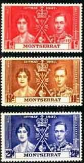 Montserrat 1937 King George VI Coronation Set Fine Mint