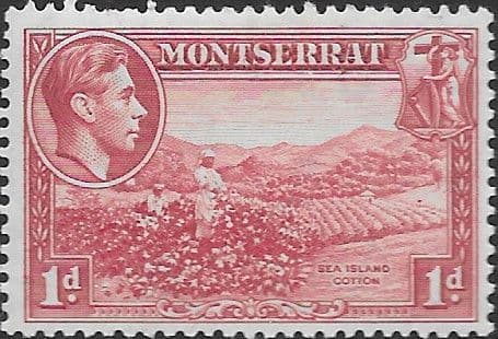 Montserrat 1938 King George VI SG 102 Sea Island Cotton Fine Mint