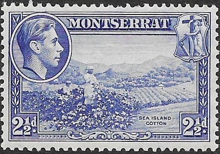 Montserrat 1938 King George VI SG 105a Sea Island Cotton Fine Mint
