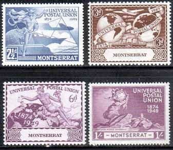 Montserrat 1949 Universal Postal Union Set Fine Mint