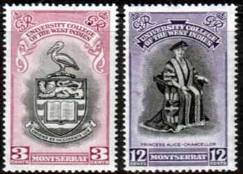 Montserrat 1951 British West Indies University College Set Fine Mint