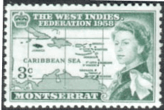 Montserrat 1958 B W I Federation SG 150 Fine Mint