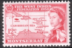 Montserrat 1958 B W I Federation SG 152 Fine Mint