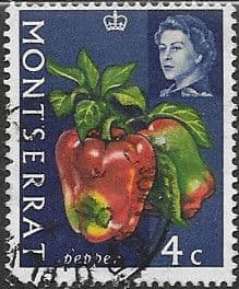 Montserrat 1965 Queen Elizabeth II SG 163 Pepper Fruit Fine Used