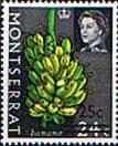 Montserrat 1968 Queen Elizabeth II SG 195 Surcharged Banana Fruit Fine Mint