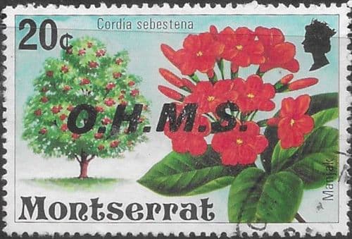 Montserrat 1976 Official OHMS SG O20 Fine Used