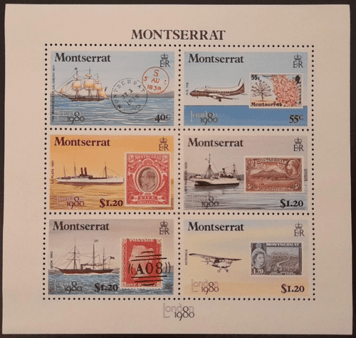 Montserrat 1980 Stamp Exhibition Miniature Sheet Fine Mint