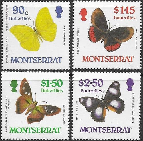 Montserrat 1987 Butterflies Set Fine Mint