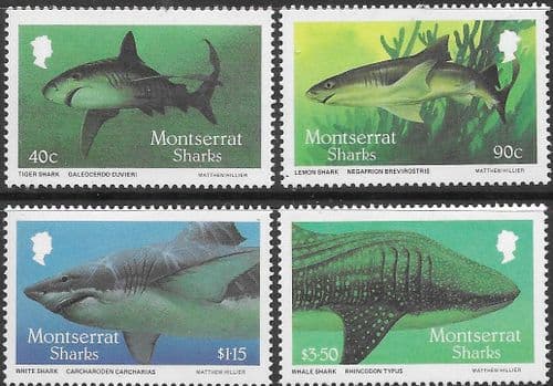 Montserrat 1987 Sharks Set Fine Mint
