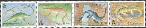Montserrat 1994 Aquatic Dinosaurs Set Fine Mint