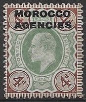 Morocco Agencies British Currency 1907 Edward VII SG 34 Fine Mint
