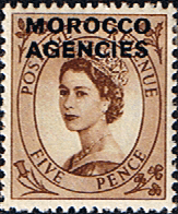 Morocco Agencies British Currency 1952 Queen Elizabeth II SG 107 Fine Mint
