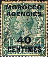 Morocco Agencies French Currency 1917 SG 196 King George V Fine Used