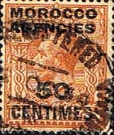 Morocco Agencies French Currency 1917 SG 197 King George V Fine Used