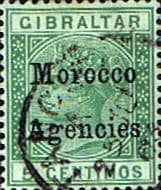 Morocco Agencies Gibraltar Overprints 1898 Queen Victoria SG 1 Fine Used