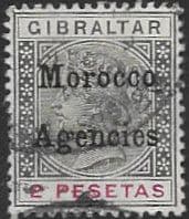 Morocco Agencies Gibraltar Overprints 1899 Queen Victoria SG 16 Fine Used