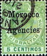 Morocco Agencies Gibraltar Overprints 1903 King Edward VII SG 17 Fine Used