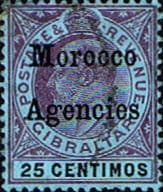 Morocco Agencies Gibraltar Overprints 1903 King Edward VII SG 20 Fine Used