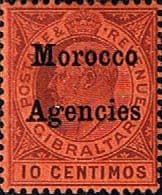Morocco Agencies Gibraltar Overprints 1905 King Edward VII SG 25 Fine Mint