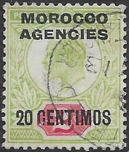 Morocco Agencies Spanish Currency 1907 SG 115a King Edward VII Fine Used