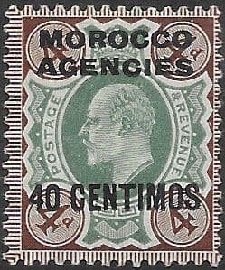 Morocco Agencies Spanish Currency 1907 SG 117a King Edward VII Fine Mint