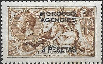 Morocco Agencies Spanish Currency 1914 SG 140 King George V Fine Mint