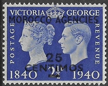 Morocco Agencies Spanish Currency 1940 Stamp Centenery SG 175 Fine Mint