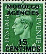 Morocco Agencies Spanish Currency 1952 SG 184 King George VI Fine Mint