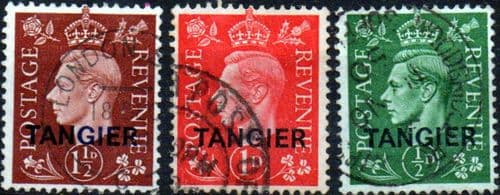 Morocco Agencies TANGIER 1937 King George VI Set Fine Used