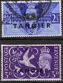 Morocco Agencies Tangier 1946 King George VI Victory Set Fine Used