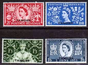 Morocco Agencies Tangier 1953 Queen Elizabeth II  Coronation Set Fine Mint