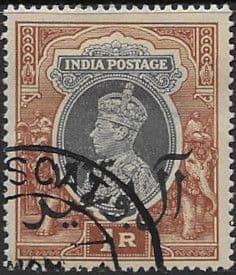 Muscat Oman 1944 King George VI India Stamps Overprinted SG 14 Fine Used