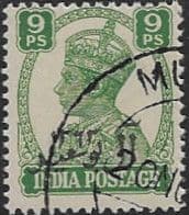 Muscat Oman 1944 King George VI India Stamps Overprinted SG 3 Fine Used