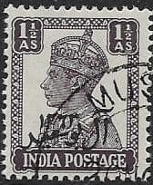 Muscat Oman 1944 King George VI India Stamps Overprinted SG 5 Fine Used