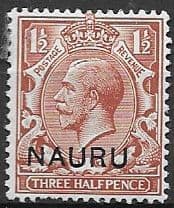 Nauru 19236 British Overprints SG 15 Fine Mint