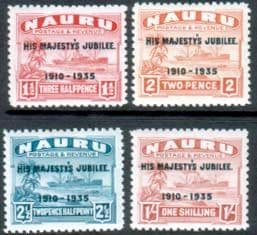 Nauru 1935 King George V Silver Jubilee Set Fine Mint