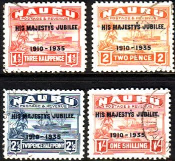 Nauru 1935 King George V Silver Jubilee Set Fine Used