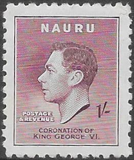 Nauru 1937 King George VI Coronation SG 47 Fine Mint
