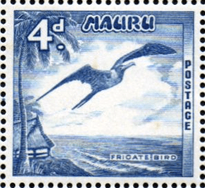 Nauru 1954 Great Frigate Bird SG 51a Fine Mint