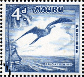 Nauru 1954 Great Frigate Bird SG 51a Fine Used