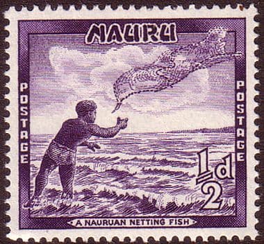 Nauru 1954 SG 48 Nauruan Netting Fish Fine Mint