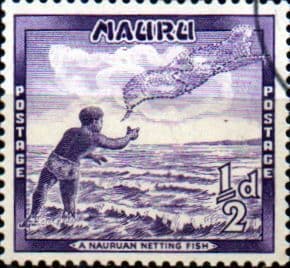 Nauru 1954 SG 48 Nauruan Netting Fish Fine Used