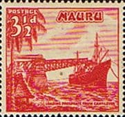 Nauru 1954 SG 50 Loading Phosphate Fine Mint