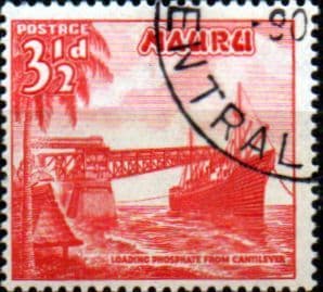 Nauru 1954 SG 50 Loading Phosphate Fine Used