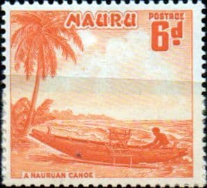 Nauru 1954 SG 52 Nauruan Canoe Fine Mint