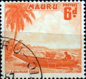 Nauru 1954 SG 52 Nauruan Canoe Fine Used