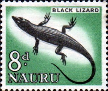 Nauru 1963 SG 60 Black Lizard Fine Mint