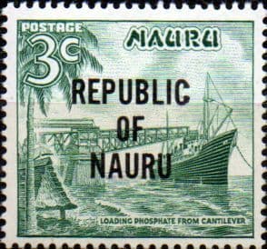 Nauru 1968 Republic Overprint Loading Phosphate SG 82 Fine Mint